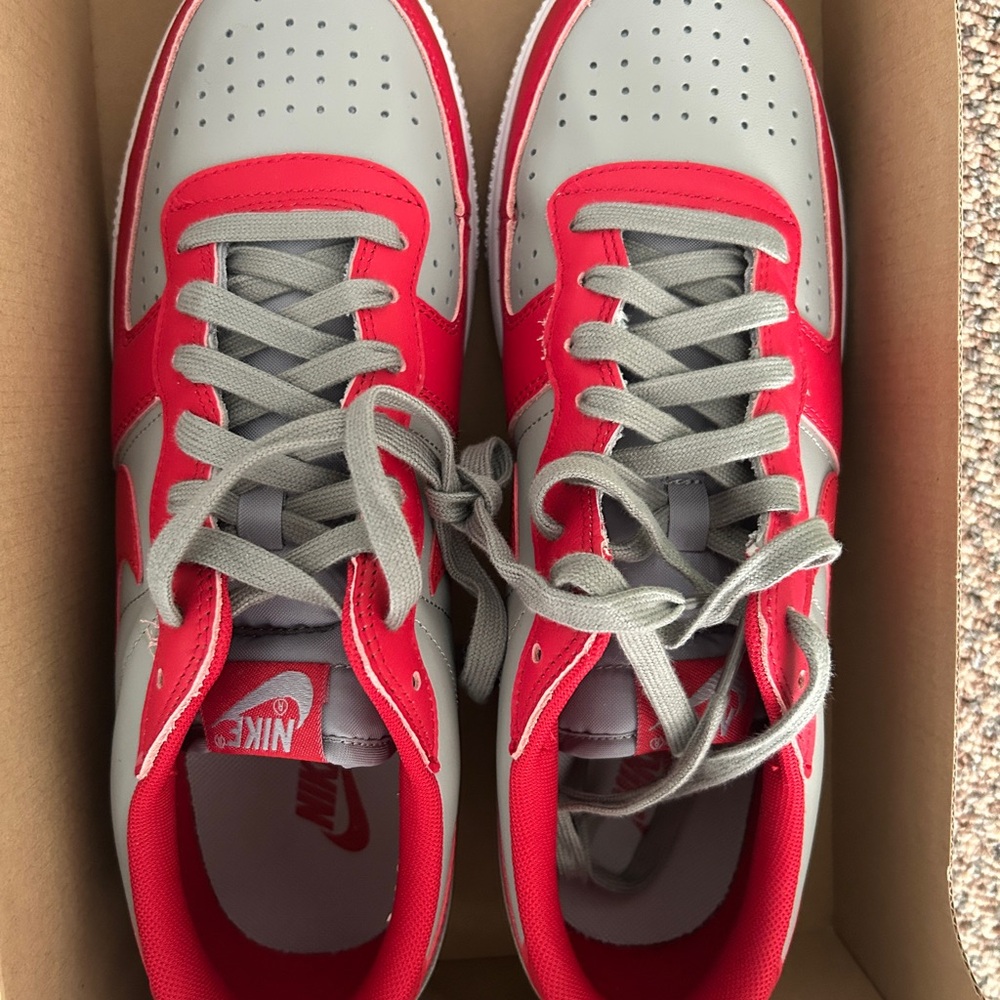Nike Vibrant Red and Gray Athletic Shoes
